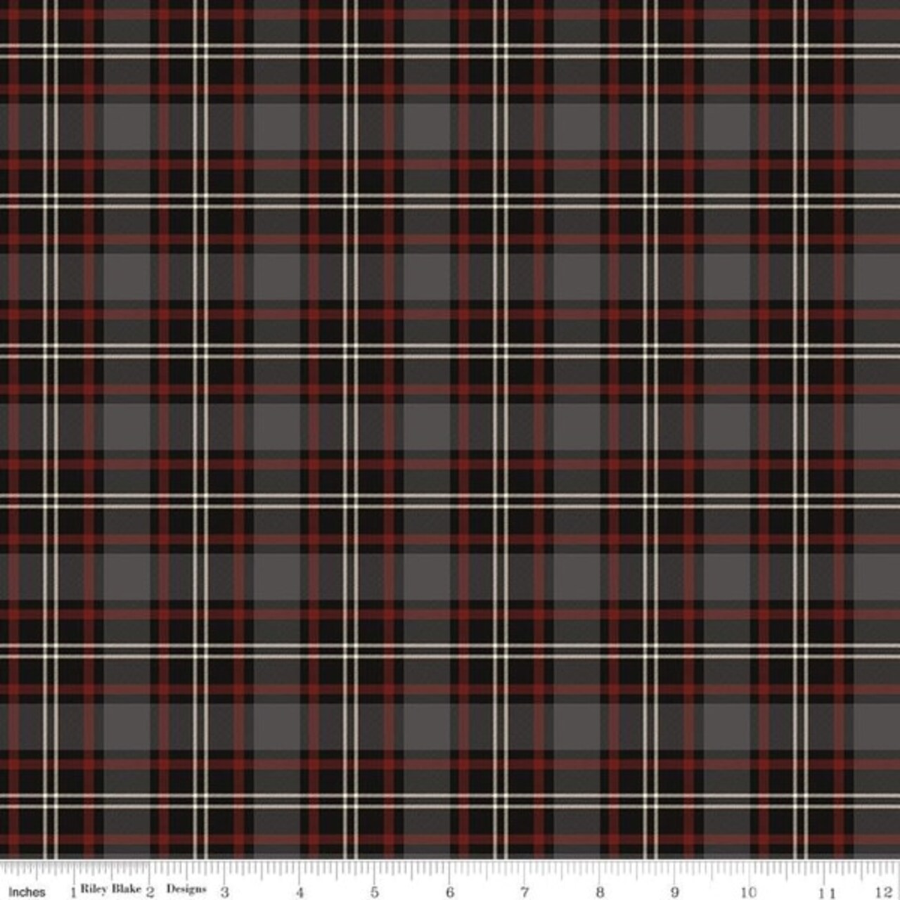 Plaid in Black (c15935-black) | Pine Grove | Riley Blake Designs | Riley Blake